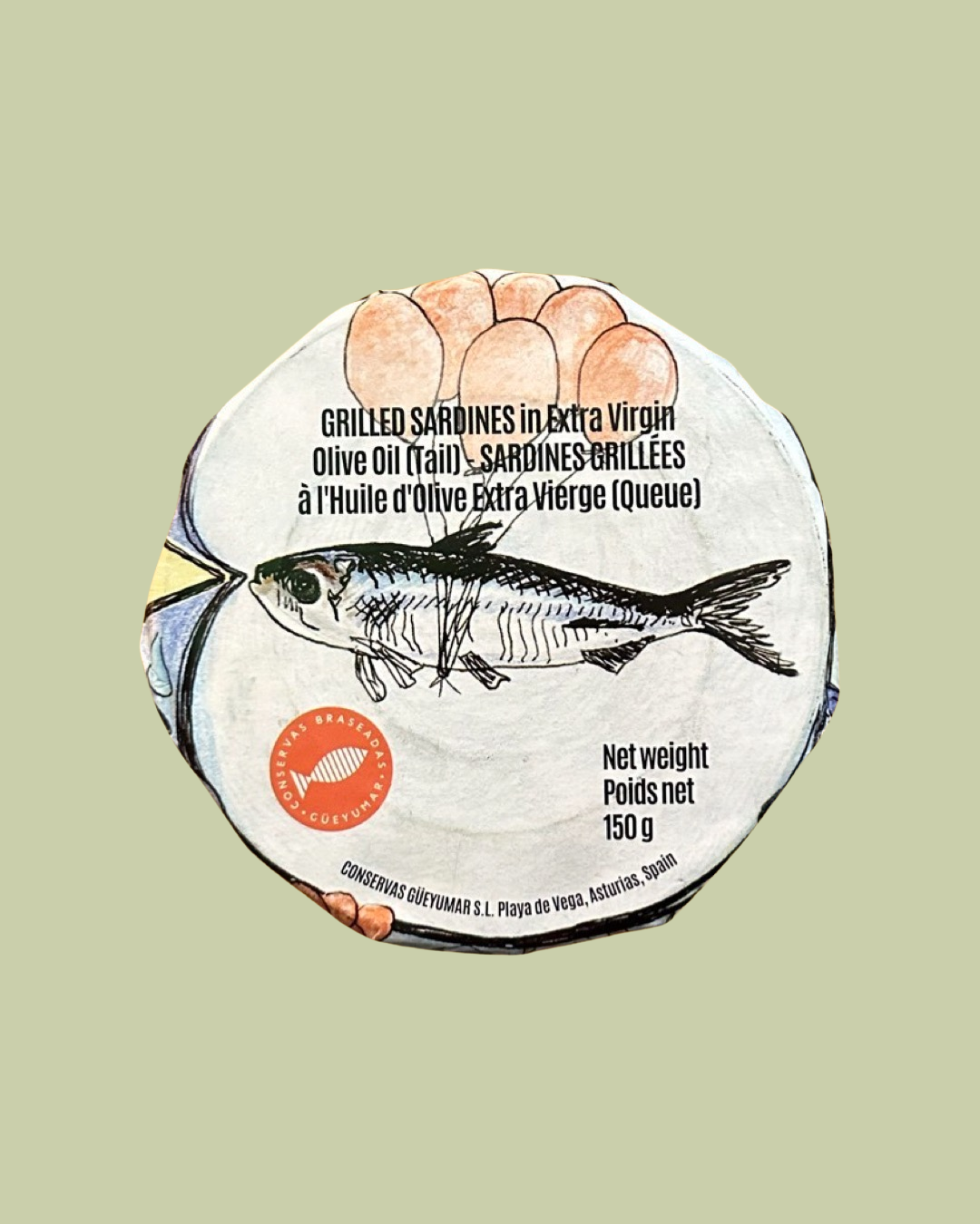 Chargrilled Sardine Tails in Olve Oil