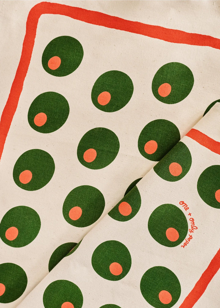 Dirty Martini Olive Premium Cotton Tea Towel