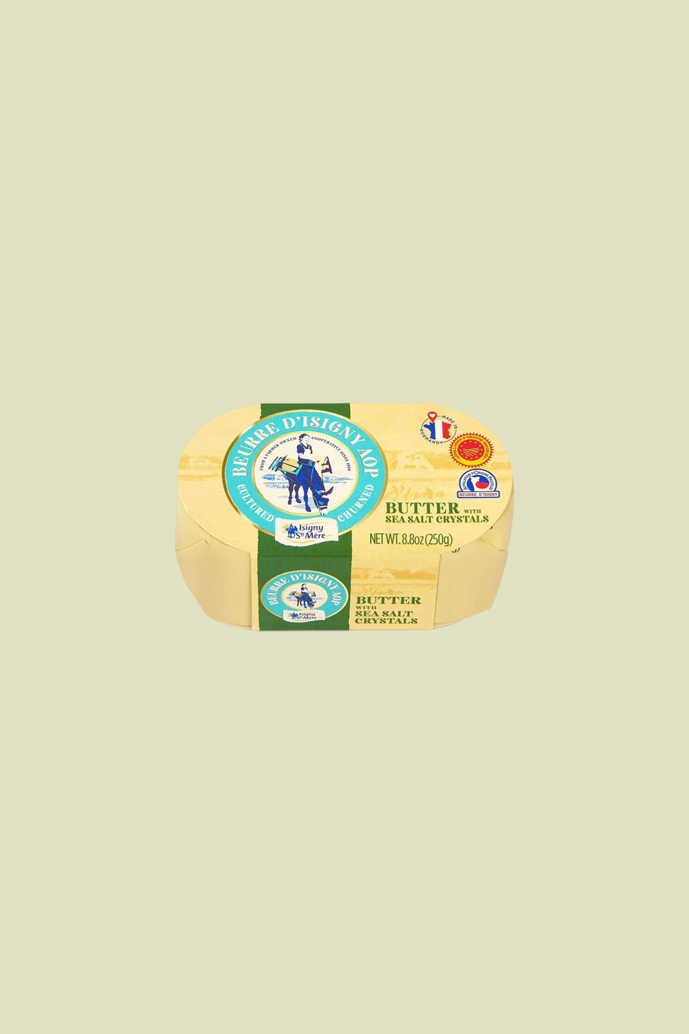 Beurre d'Isigny AOP Cultured Butter w. Sea Salt Crystals