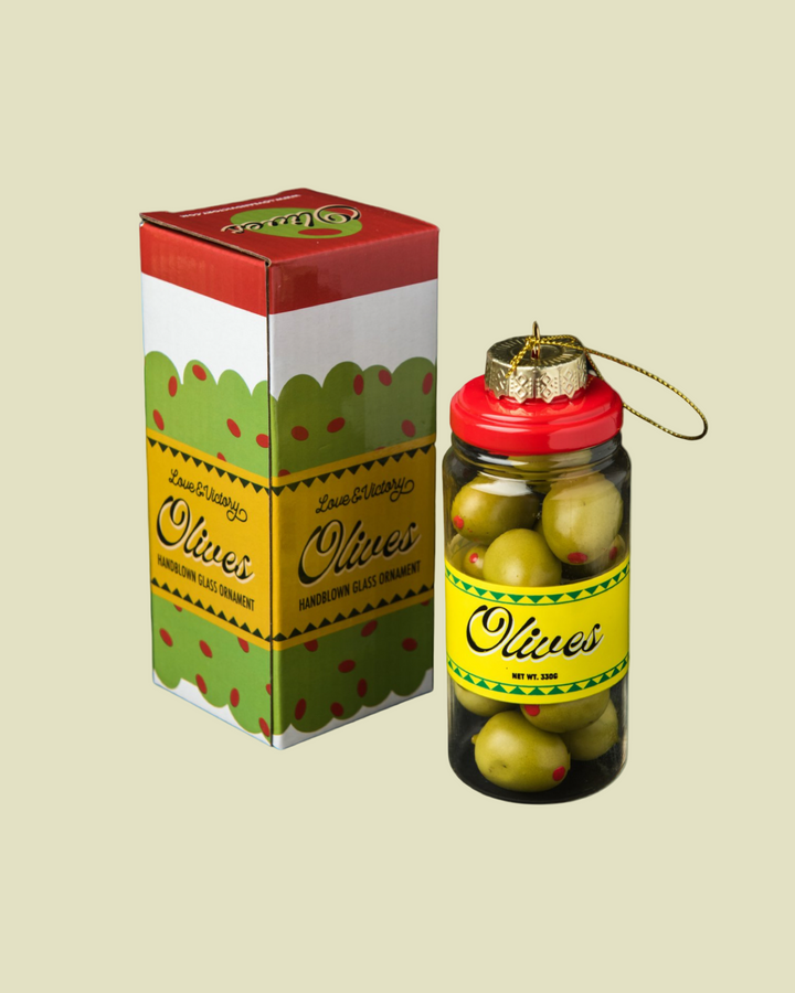 Olive Jar Glass Ornament