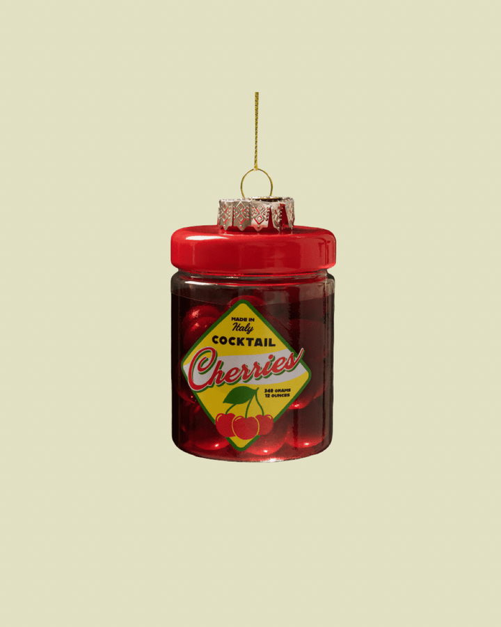 Cocktail Cherries Glass Ornament