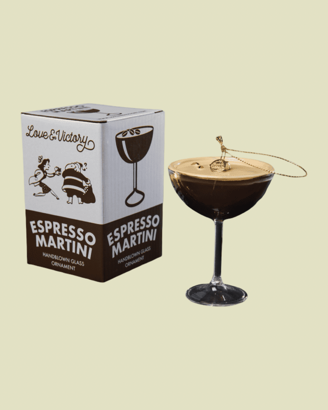 Espresso Martini Glass Ornament