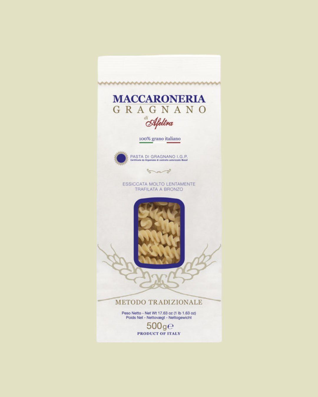 100% Grano Italiano Tortiglioni