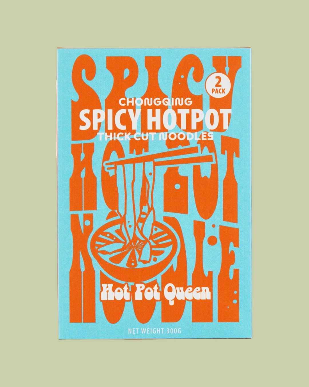 Spicy Hotpot Thick Cut Noodles (2 Pack)
