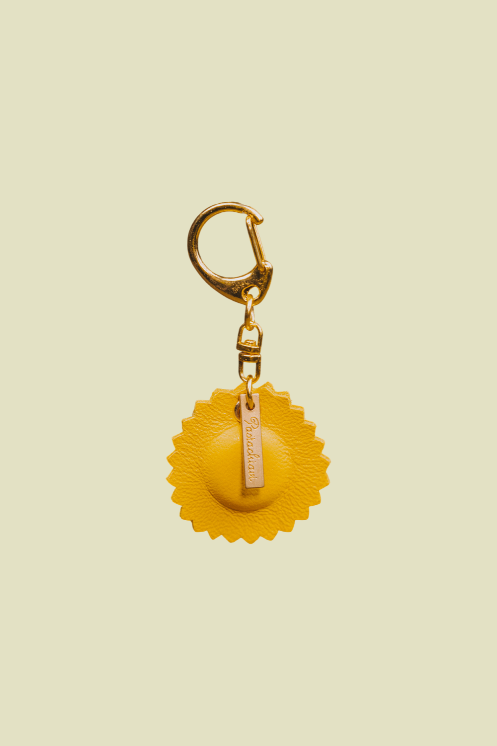 Raviolo Pasta Leather Keychain