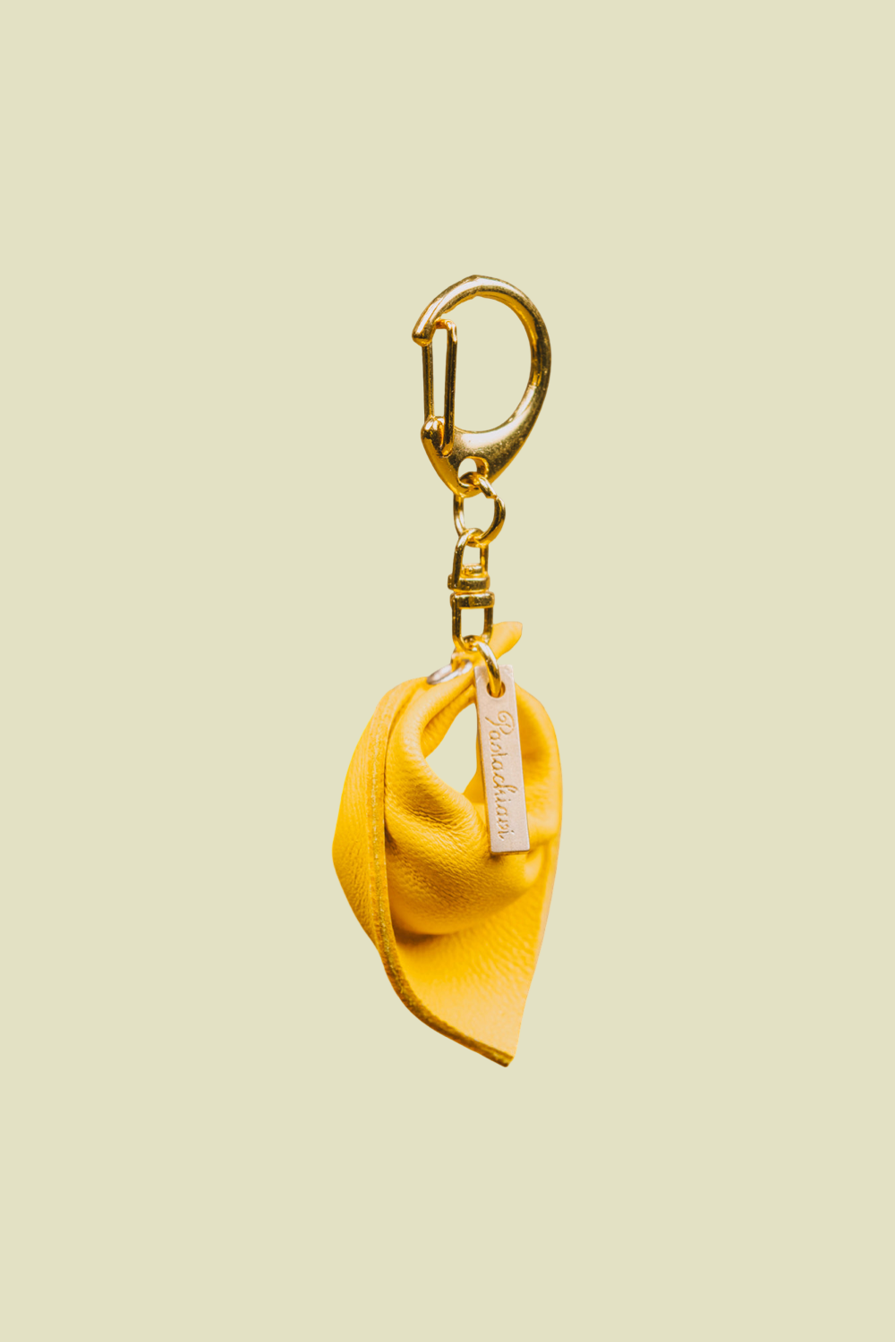 Tortellino Pasta Leather Keychain